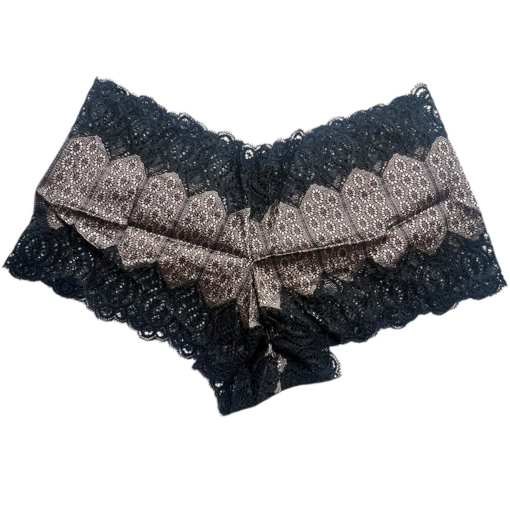 Popsi Elegant Black Lace Women's Cheeky Boyshorts S, L, or XL
